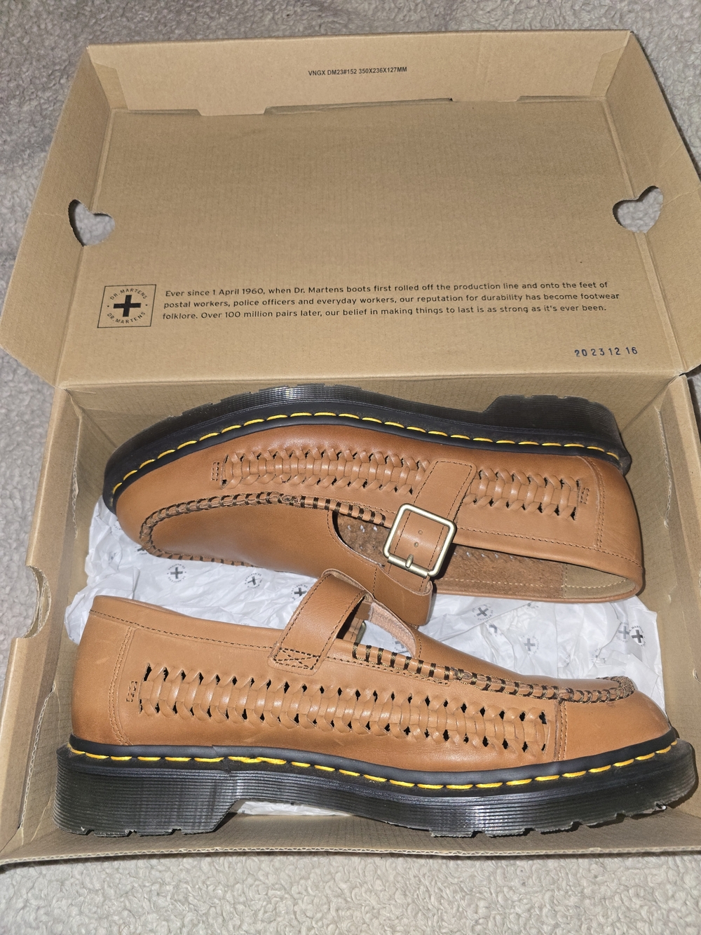 Dr. Martens Men’s Tan Leather Fisherman Slip-On Shoes